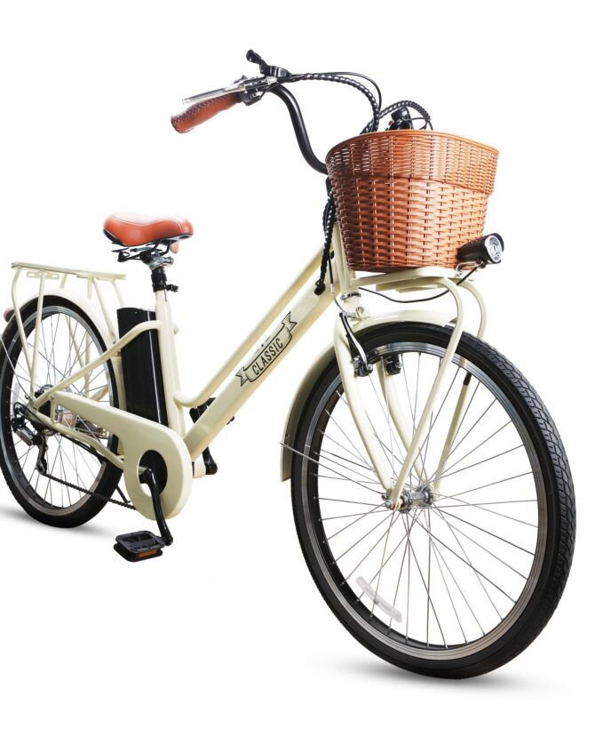 Nakto Classic 36V/12Ah 250W Step-Thru Electric Bike With Plastic Basket