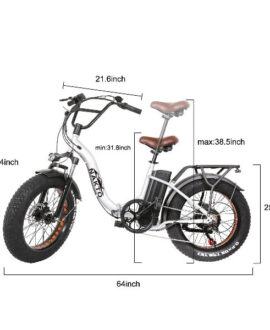 Nakto Folding OX 48V/10Ah 500W City Cargo Fat Tire Folding Electric Bike