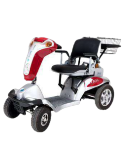 Tzora Titan Hummer XL 4 Wheel Heavy Duty Folding All Terrain Mobility Scooter Red New