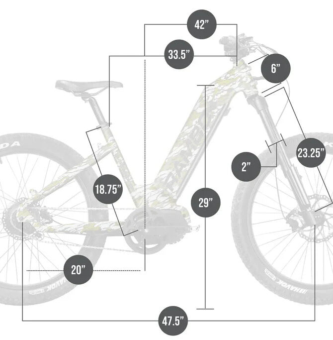 Rambo Bushwacker 2.0 48V/15Ah 750W Fat Tire Step Thru Electric Hunting Bike