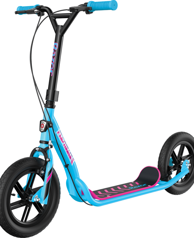 Razor - Flashback BMX Style Kick Scooter - Pink/Blue | Capacity 220lb | Recommended ages 8+