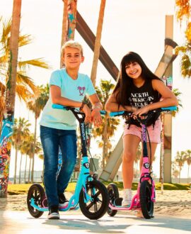 Razor - Flashback BMX Style Kick Scooter - Pink/Blue | Capacity 220lb | Recommended ages 8+