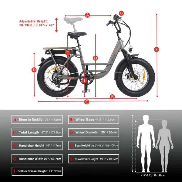 Senada Osprey 500W 48V 20Ah Cargo Fat Tire Ebike