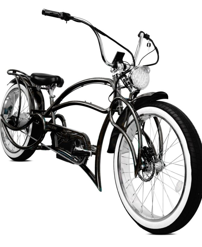 Tracer Beyond Pro 26" 48V/17.5Ah 800W Classic Stretch Chopper Cruiser Electric Bike