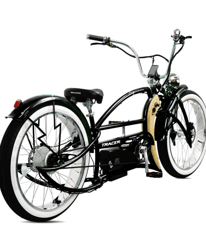 Tracer Signature Pro 26'' 48V/17.5Ah 800W Electric Chopper Cruiser Bike w/ USB & Cigarette Lighter