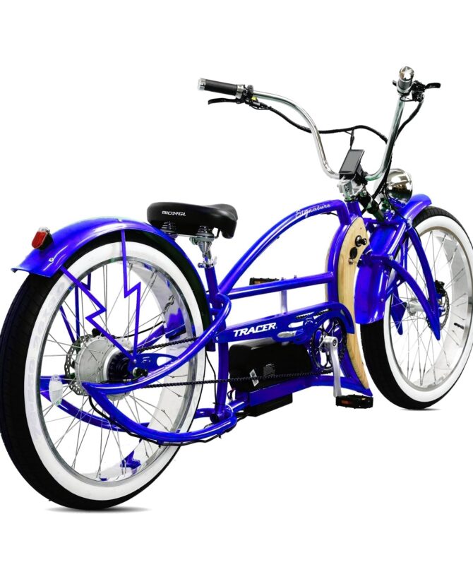 Tracer Signature Pro 26'' 48V/17.5Ah 800W Electric Chopper Cruiser Bike w/ USB & Cigarette Lighter
