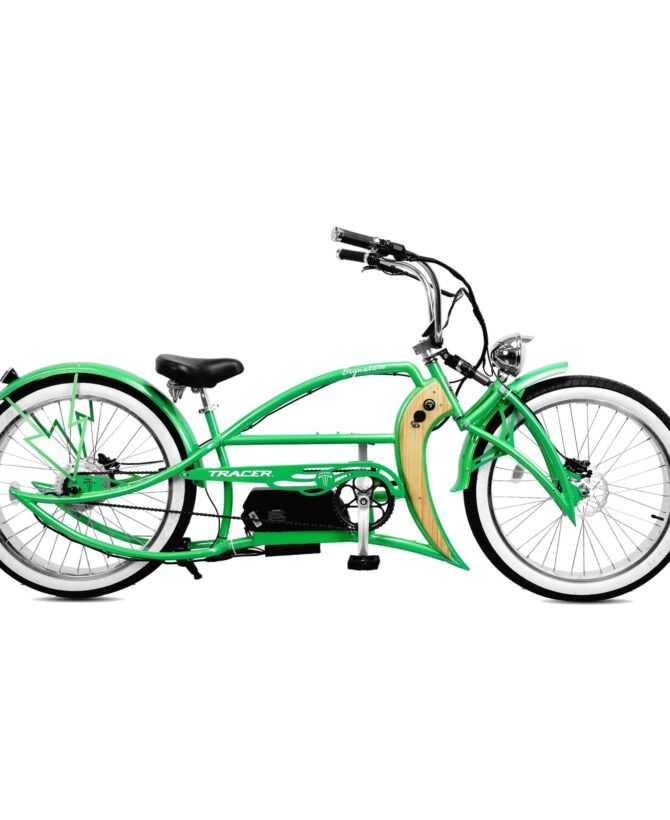 Tracer Signature Pro 26'' 48V/17.5Ah 800W Electric Chopper Cruiser Bike w/ USB & Cigarette Lighter