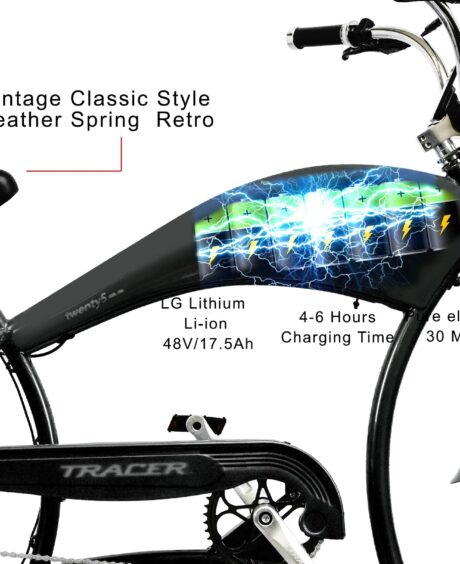 Tracer Twenty5 26" DS 48V/17.5Ah 500W Dual Springer Cruiser E-Bikes