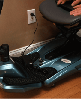 EV Rider Transport AF Automatic Folding Scooter Blue Open Box (Free upgrade to new unit)