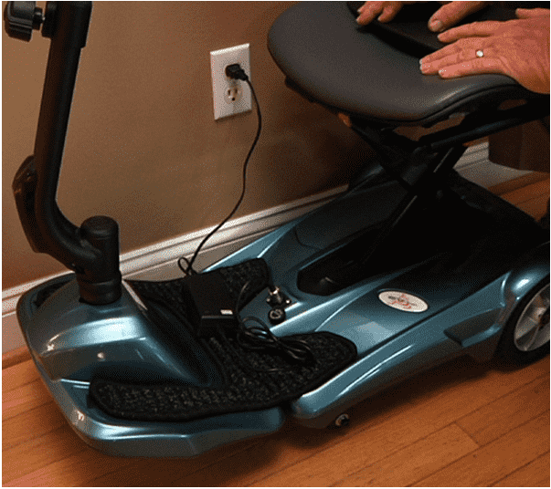 EV Rider Transport AF Automatic Folding Scooter Blue Open Box (Free upgrade to new unit)